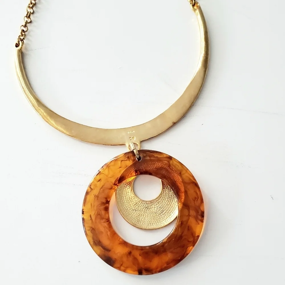 RJ Graziano Hammered Metal Statement Necklace - Picture 4 of 5